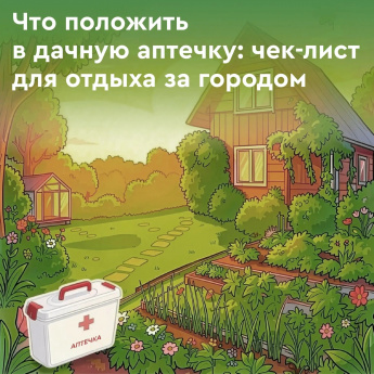 Собираясь на дачу, не забудьте аптечку!