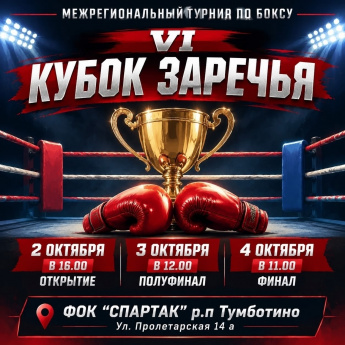 2-4 октября в р.п. Тумботино Нижегородской области, прошел Традиционный Межрегиональный турнир VI Кубок Заречья по боксу.